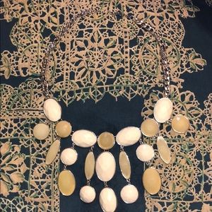 Statement White & Nude Bubble Collar Necklace